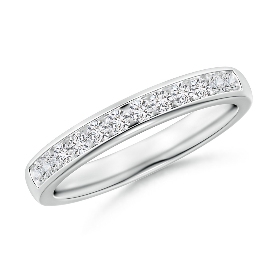 1.85mm HSI2 Channel-Set Half Eternity Diamond Wedding Ring for Women in 10K White Gold 