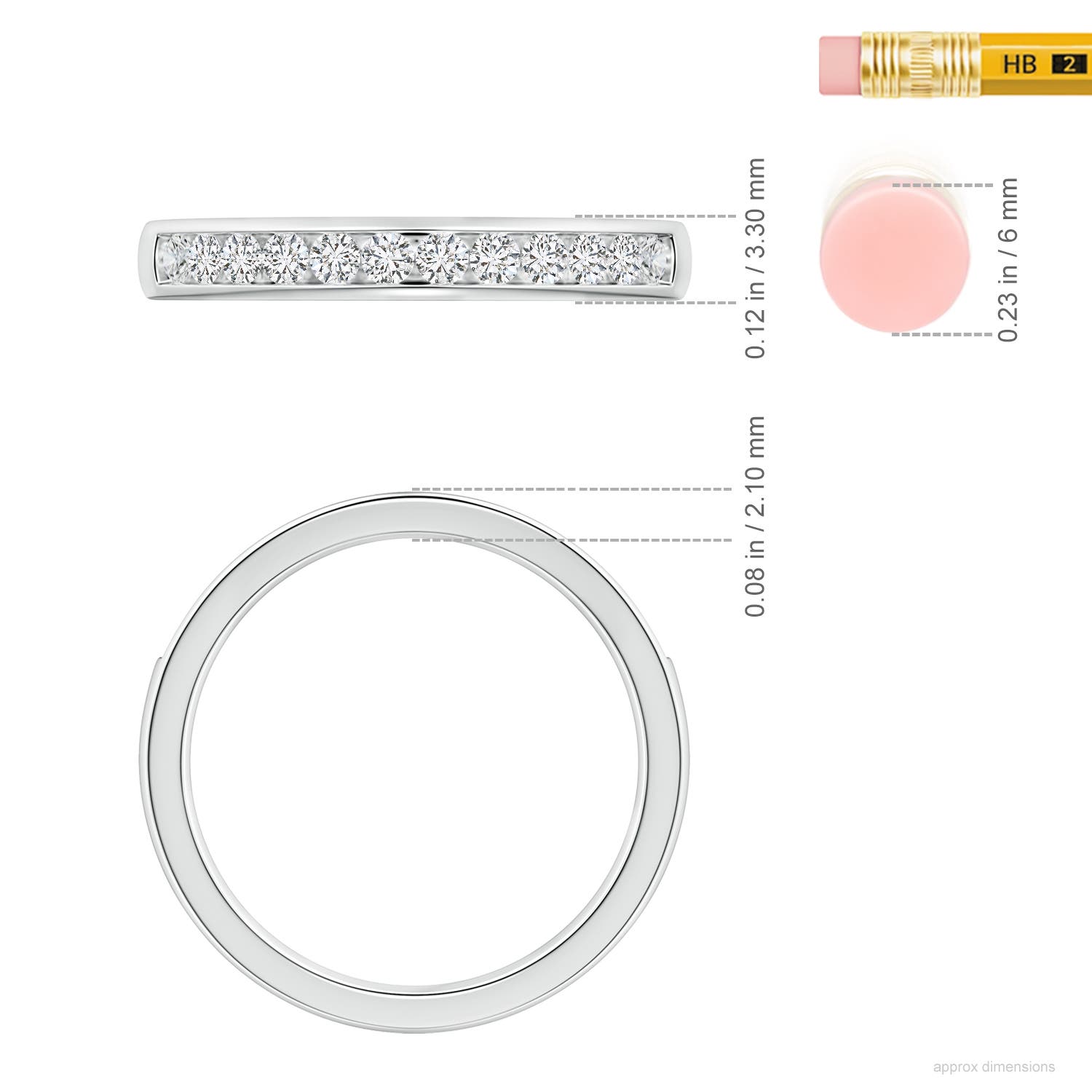 H, SI2 / 0.32 CT / 14 KT White Gold