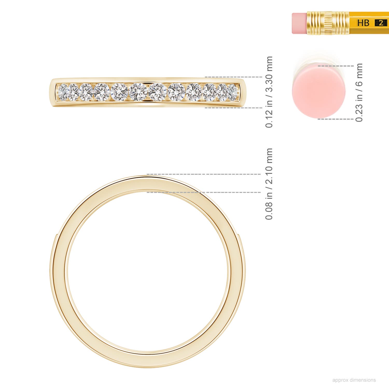 I-J, I1-I2 / 0.32 CT / 14 KT Yellow Gold