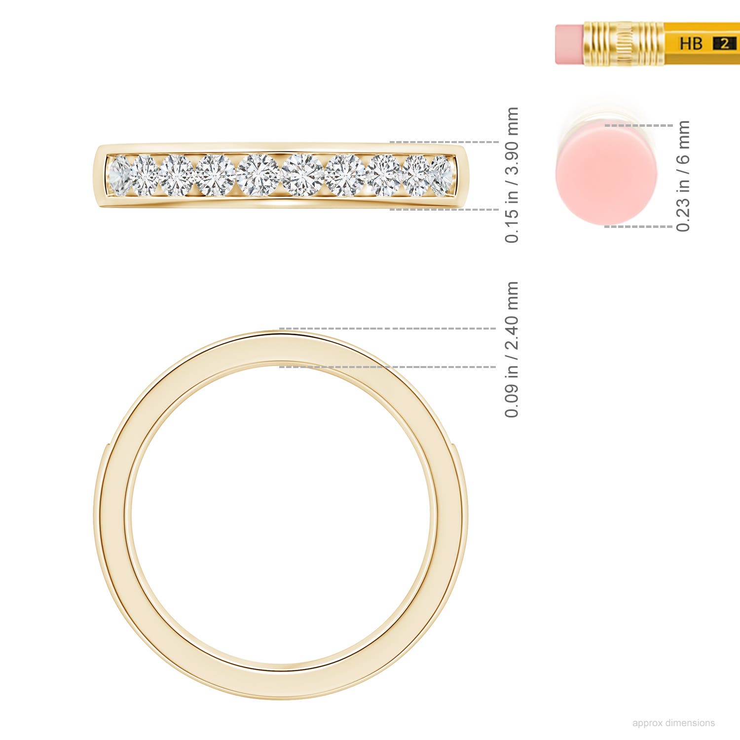 H, SI2 / 0.52 CT / 14 KT Yellow Gold