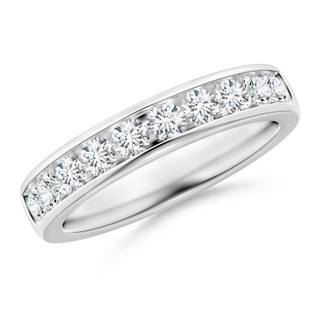 2.6mm GVS2 Channel-Set Half Eternity Diamond Wedding Ring for Women in P950 Platinum