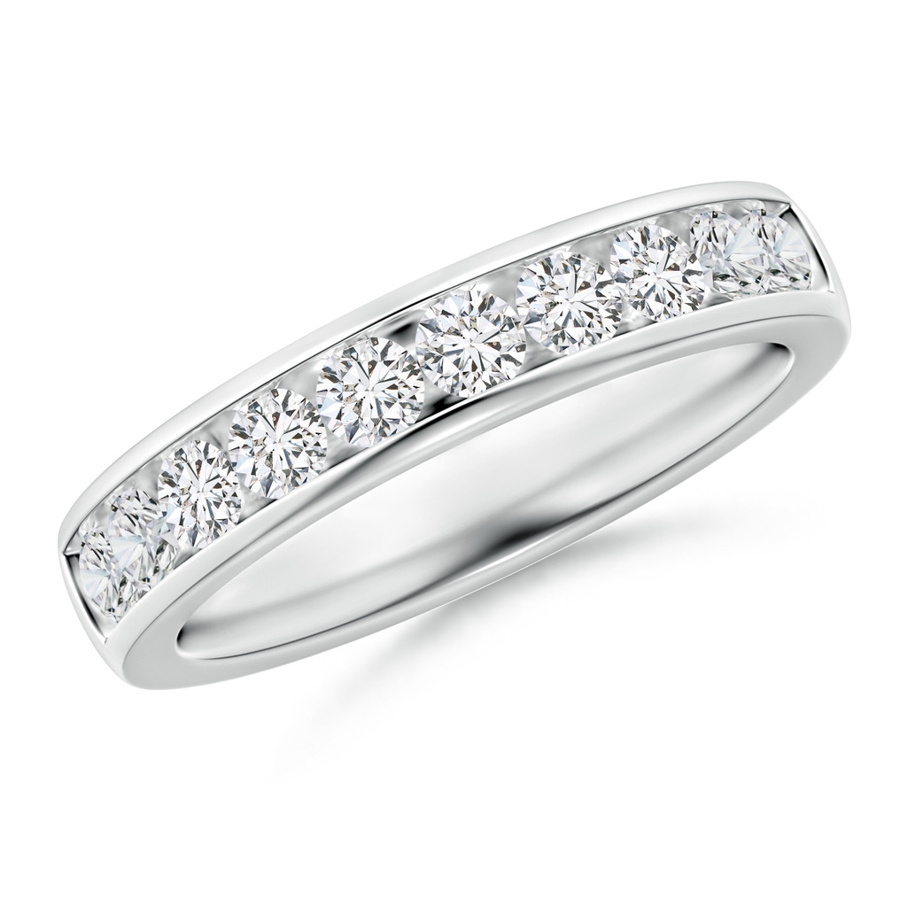 2.6mm HSI2 Channel-Set Half Eternity Diamond Wedding Ring for Women in White Gold 