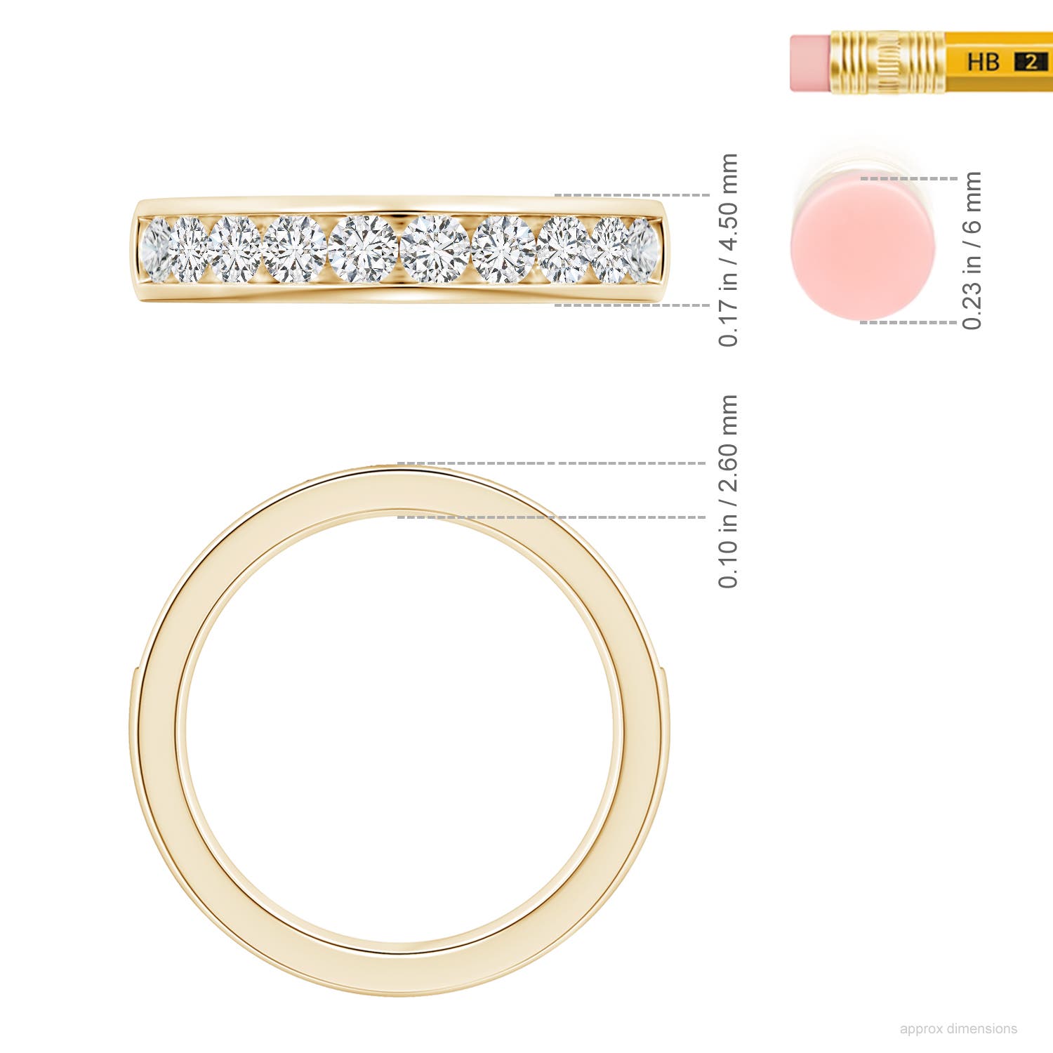 H, SI2 / 0.74 CT / 14 KT Yellow Gold