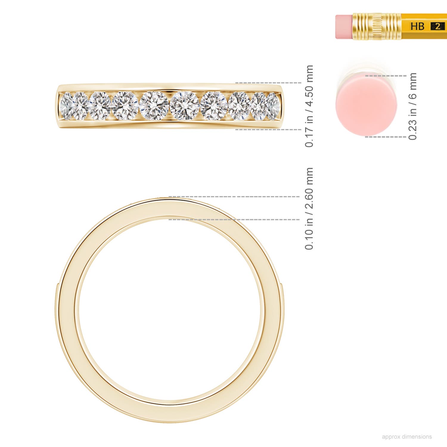 I-J, I1-I2 / 0.74 CT / 14 KT Yellow Gold