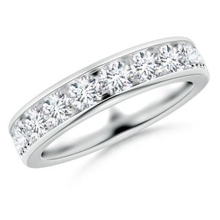 3.4mm GVS2 Channel-Set Half Eternity Diamond Wedding Ring for Women in P950 Platinum