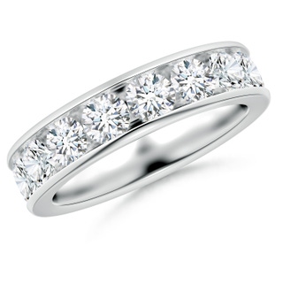 3.8mm GVS2 Channel-Set Half Eternity Diamond Wedding Ring for Women in P950 Platinum