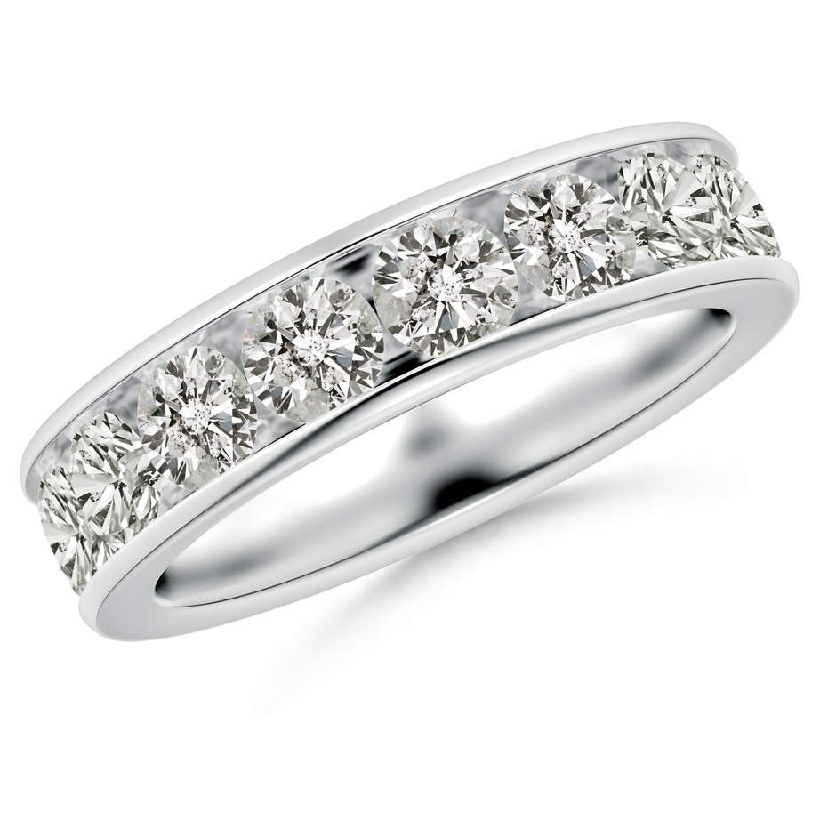3.8mm KI3 Channel-Set Half Eternity Diamond Wedding Ring for Women in P950 Platinum 