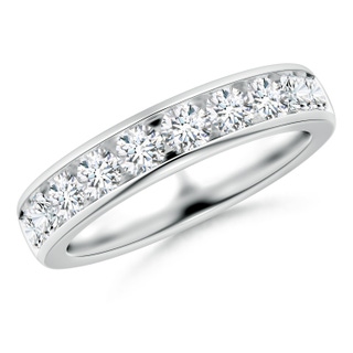 3mm GVS2 Channel-Set Half Eternity Diamond Wedding Ring for Women in P950 Platinum
