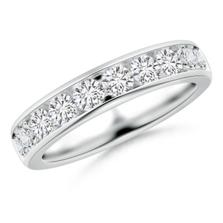 3mm HSI2 Channel-Set Half Eternity Diamond Wedding Ring for Women in P950 Platinum