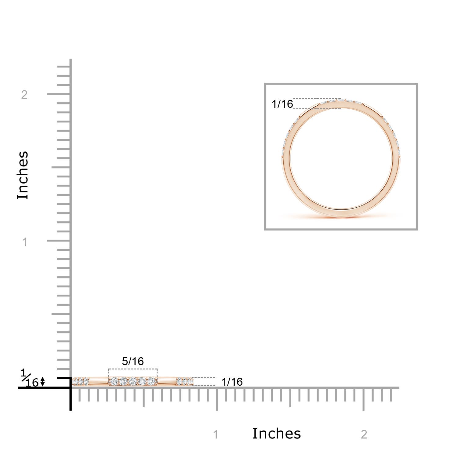 F-G, VS / 0.15 CT / 14 KT Rose Gold