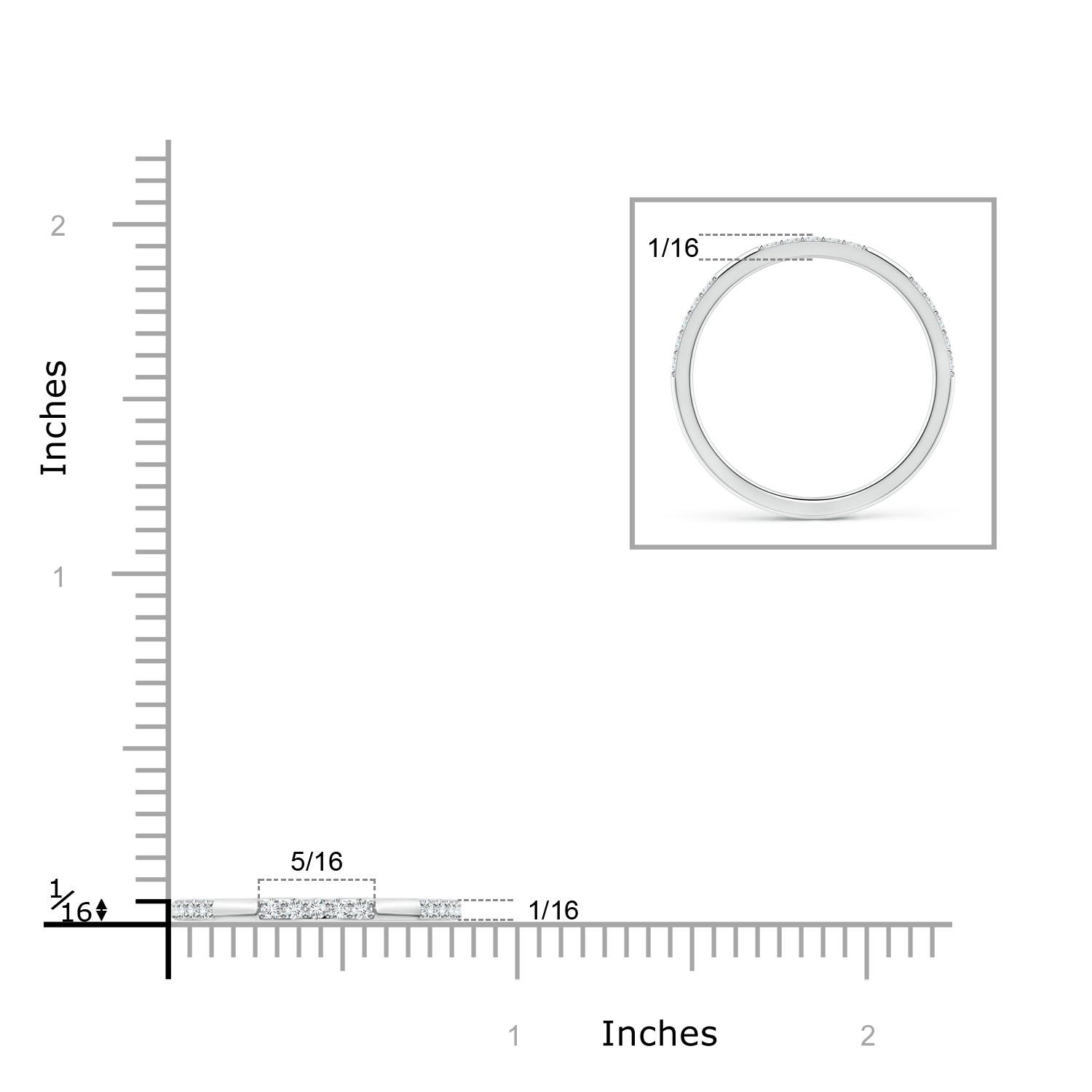 G, VS2 / 0.15 CT / 14 KT White Gold