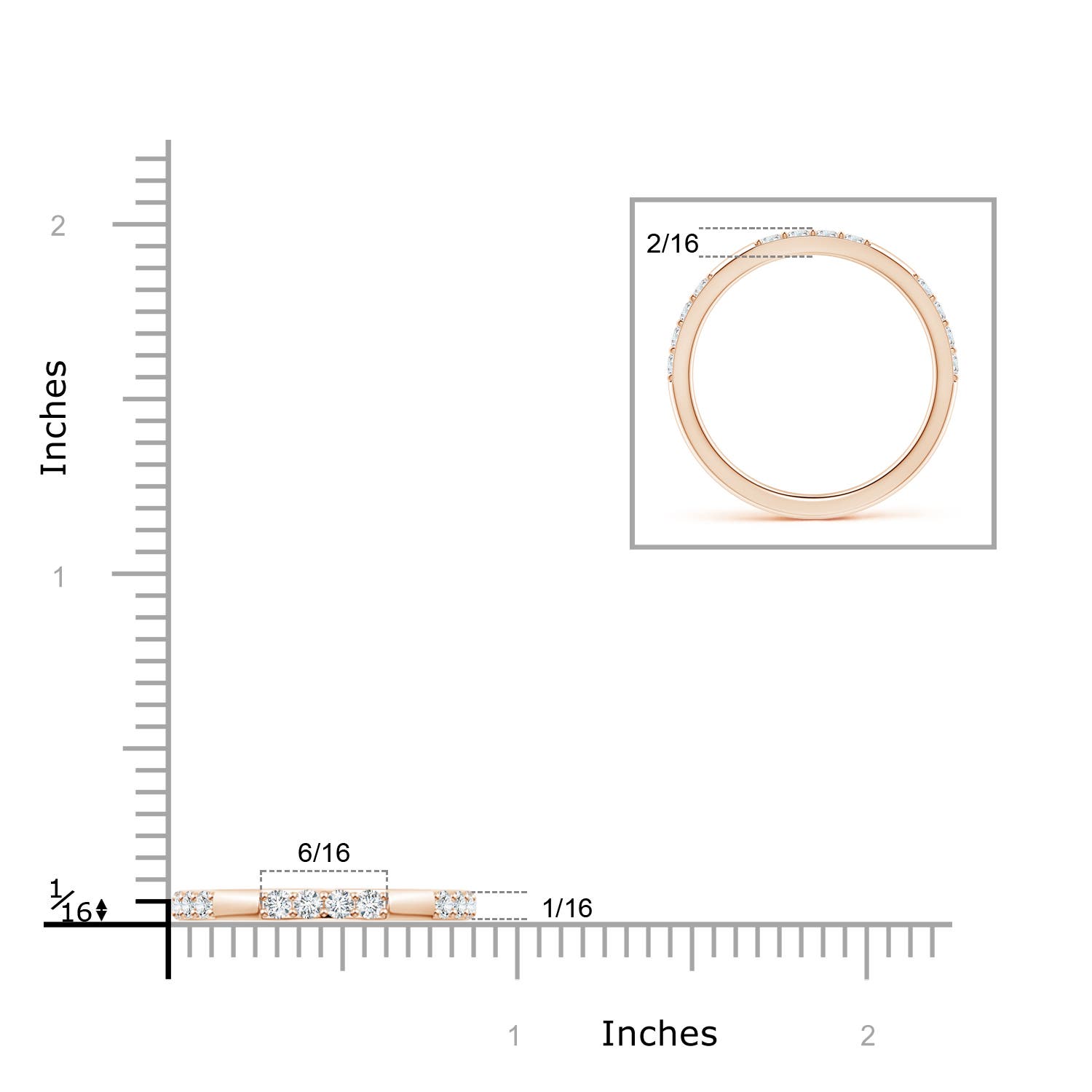 F-G, VS / 0.3 CT / 14 KT Rose Gold