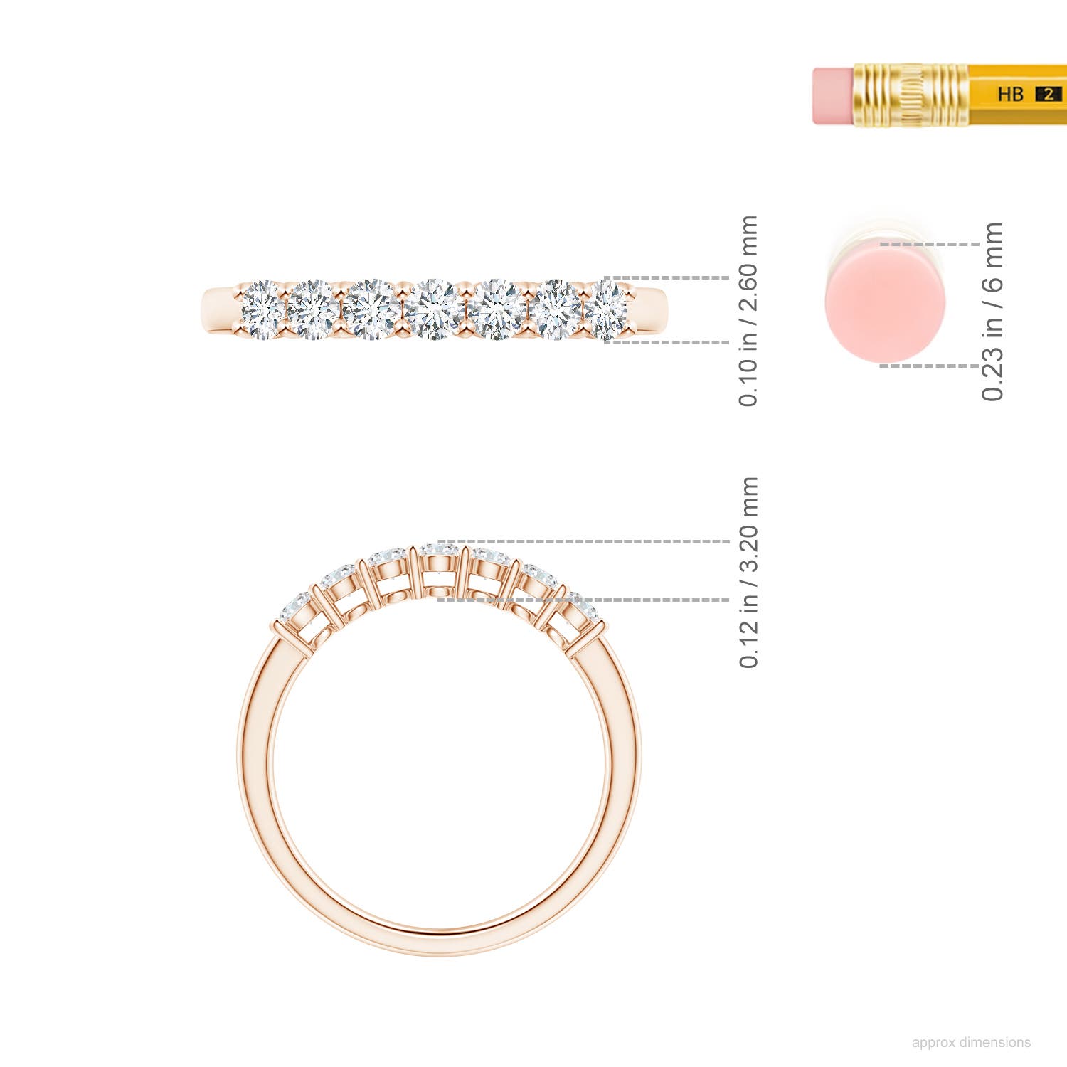 G, VS2 / 0.52 CT / 14 KT Rose Gold