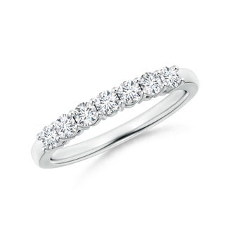 2.6mm GVS2 Half Eternity Seven Stone Diamond Wedding Band in White Gold