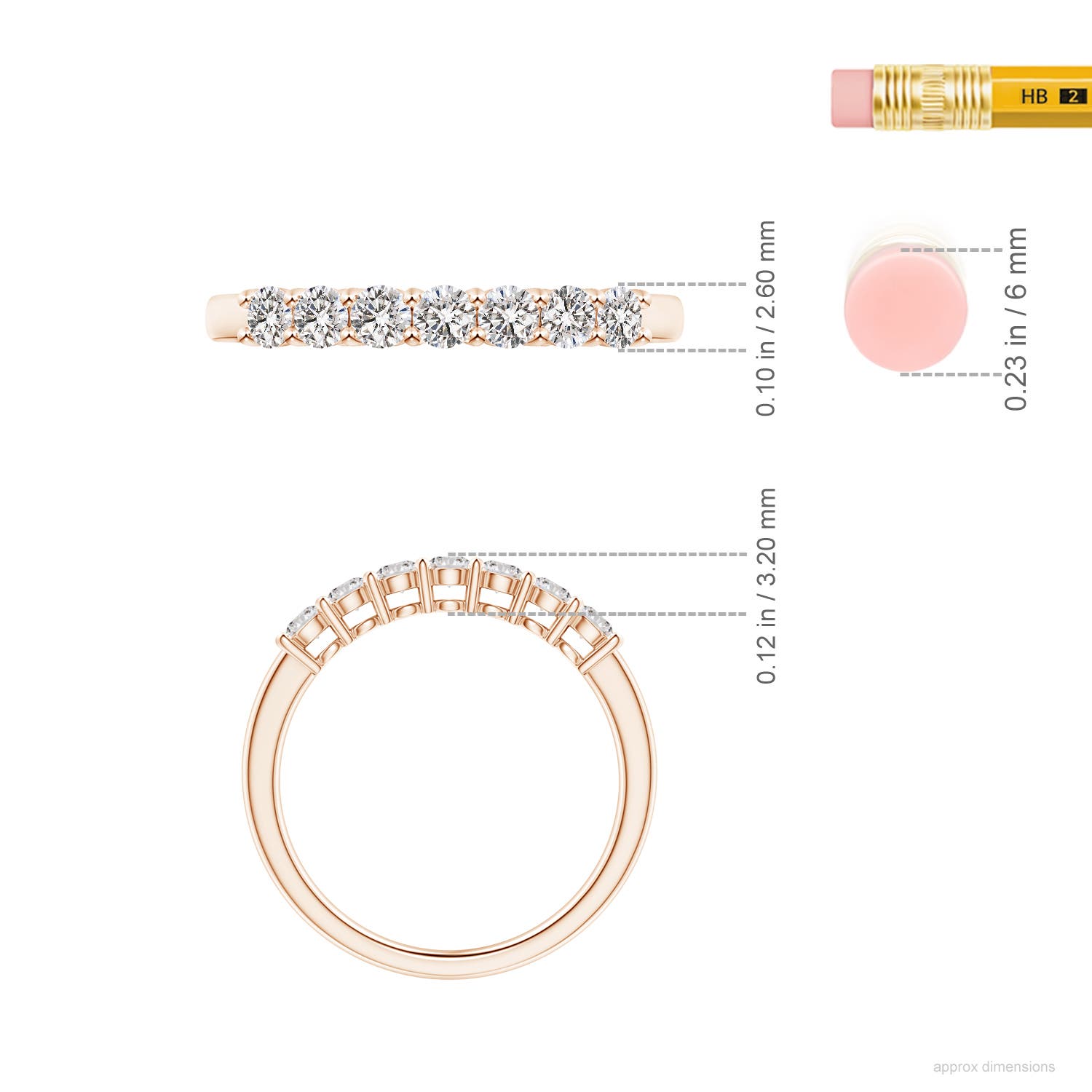 I-J, I1-I2 / 0.52 CT / 14 KT Rose Gold