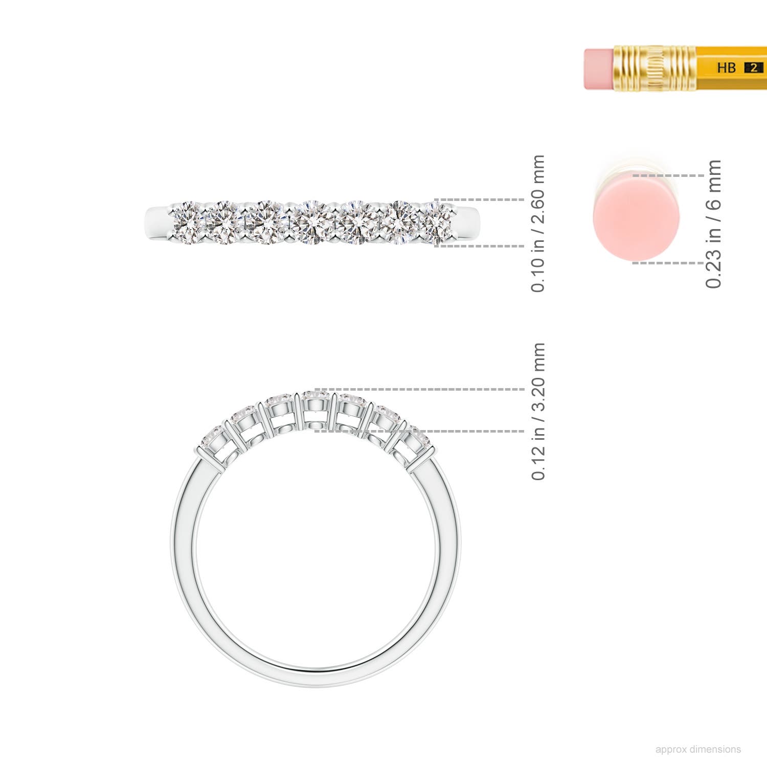 I-J, I1-I2 / 0.52 CT / 14 KT White Gold