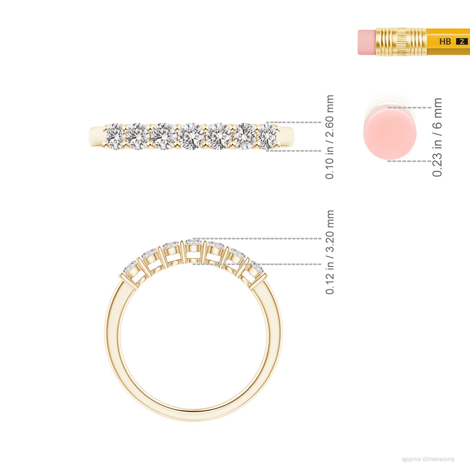 I-J, I1-I2 / 0.52 CT / 14 KT Yellow Gold