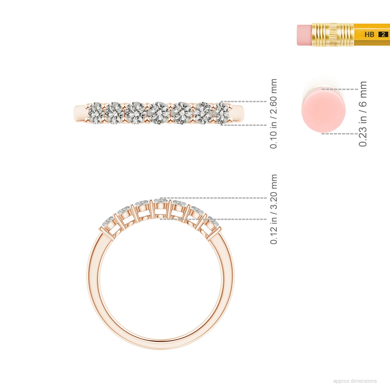 K, I3 / 0.52 CT / 14 KT Rose Gold