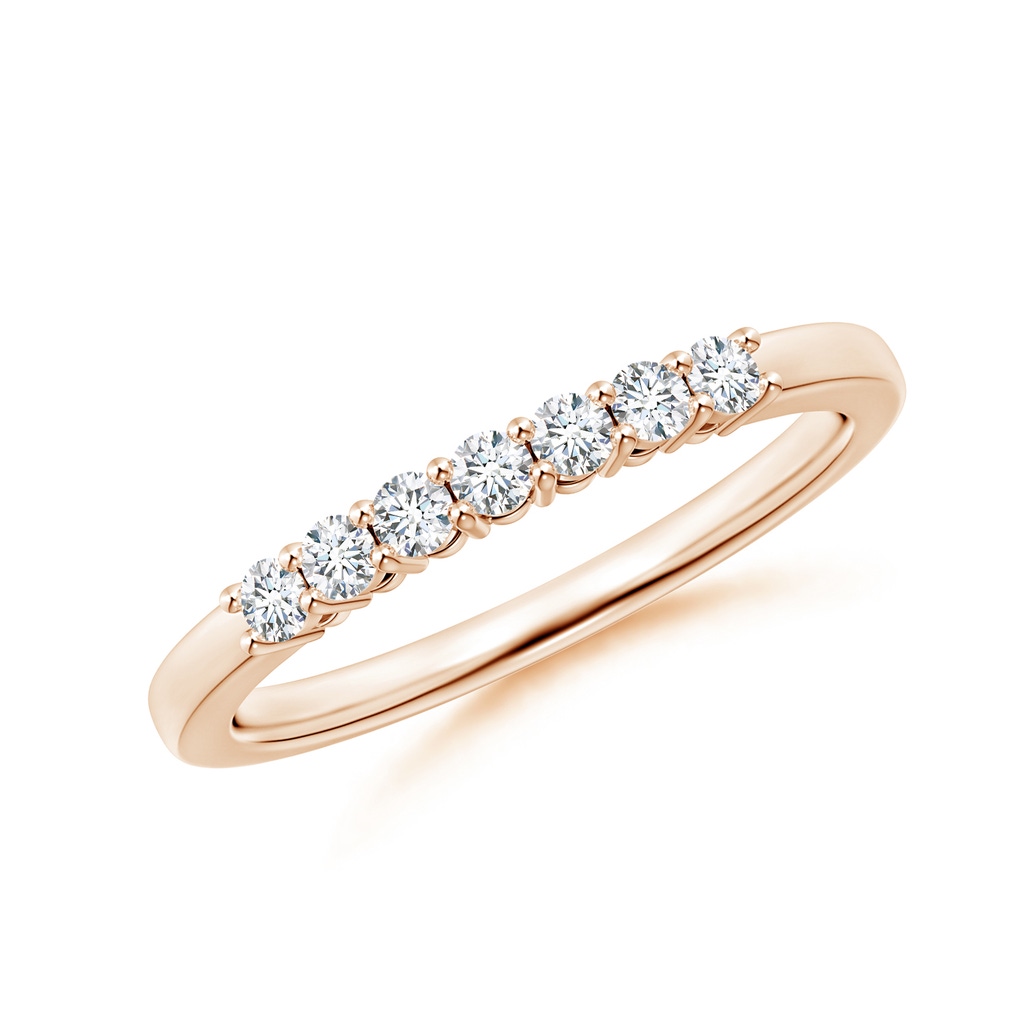 2mm GVS2 Half Eternity Seven Stone Diamond Wedding Band in Rose Gold