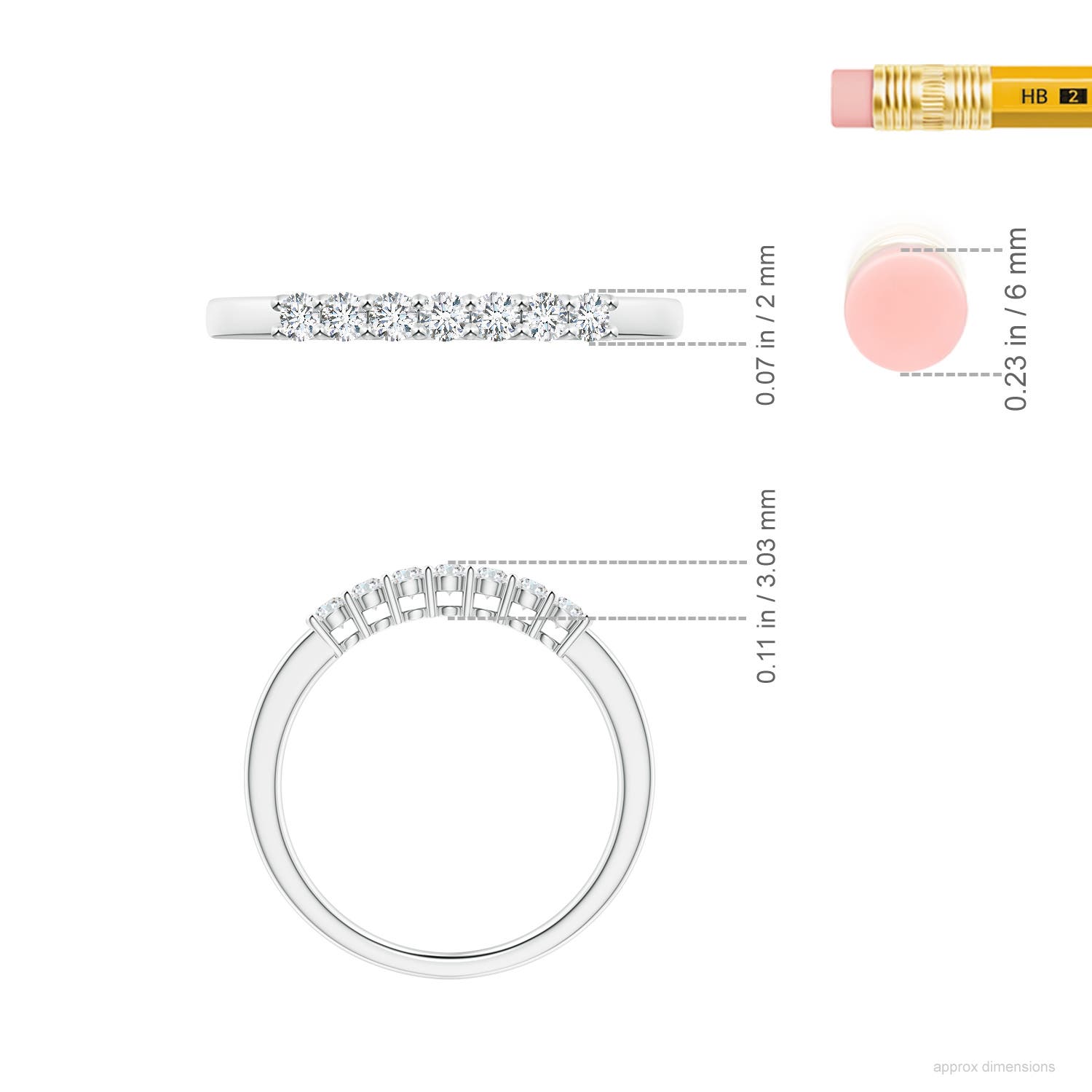 G, VS2 / 0.25 CT / 14 KT White Gold