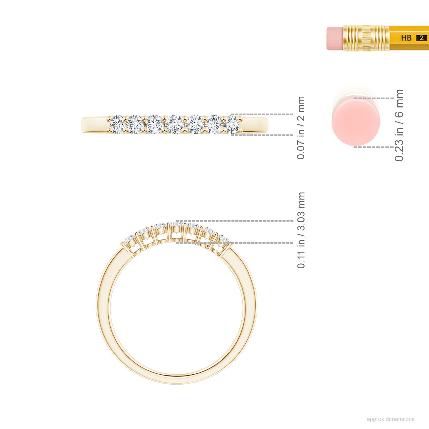 G, VS2 / 0.25 CT / 14 KT Yellow Gold