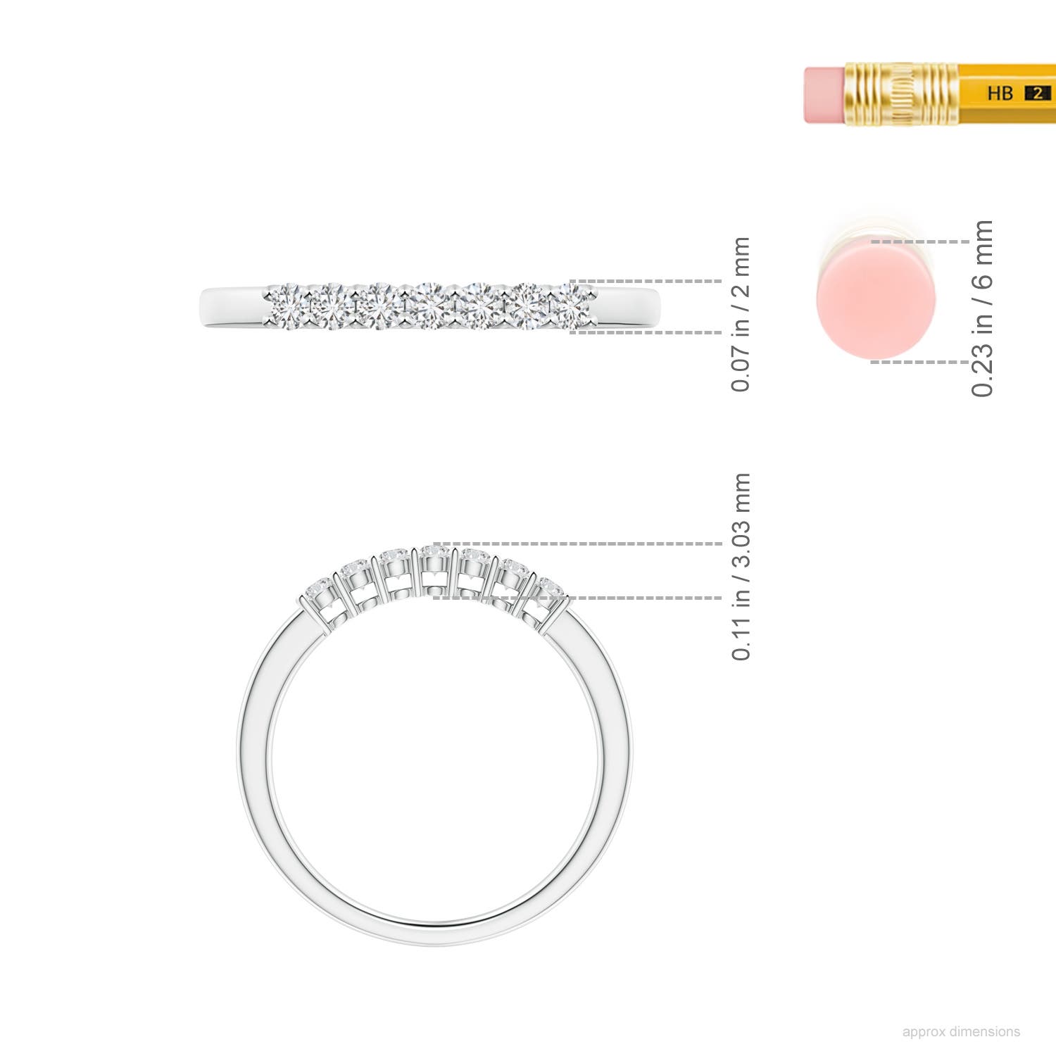 H, SI2 / 0.25 CT / 14 KT White Gold