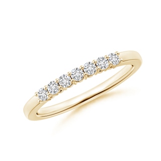 2mm HSI2 Half Eternity Seven Stone Diamond Wedding Band in Yellow Gold