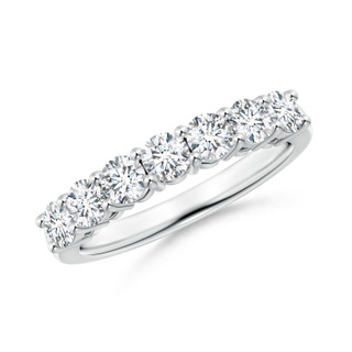 3.4mm GVS2 Half Eternity Seven Stone Diamond Wedding Band in White Gold