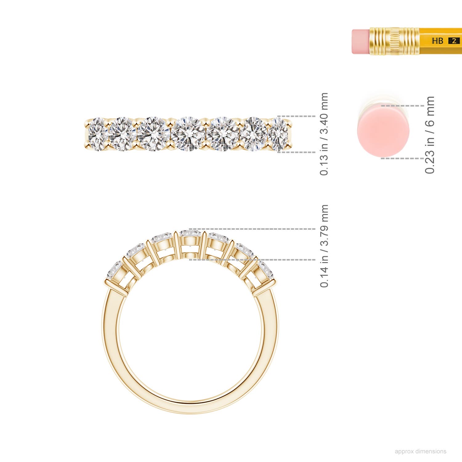 I-J, I1-I2 / 1.02 CT / 14 KT Yellow Gold