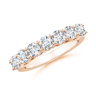 3.9mm GVS2 Half Eternity Seven Stone Diamond Wedding Band in 9K Rose Gold