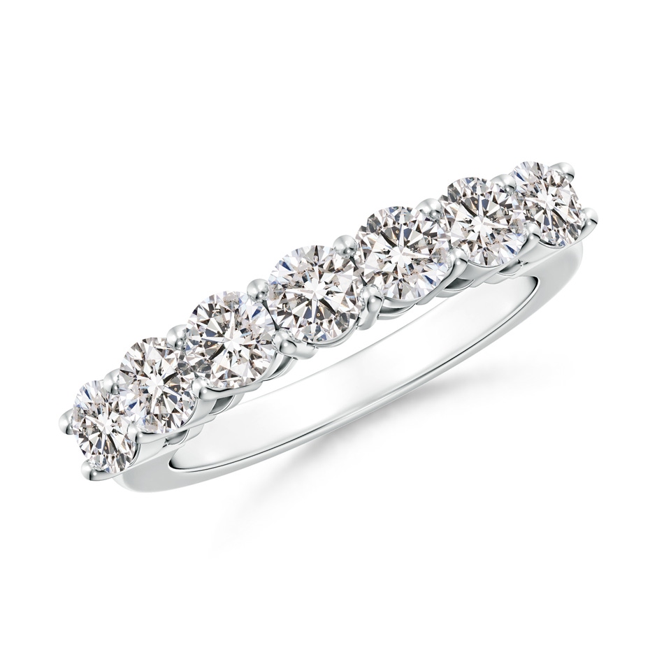 3.9mm IJI1I2 Half Eternity Seven Stone Diamond Wedding Band in White Gold 
