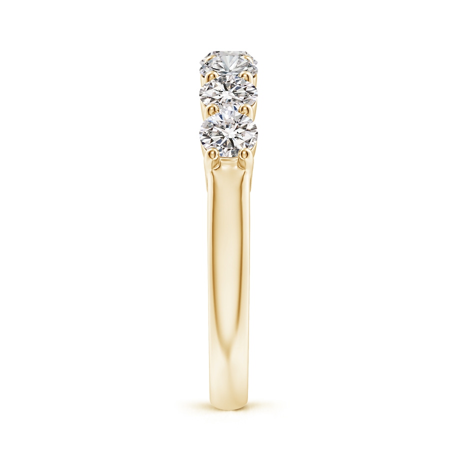 3.9mm IJI1I2 Half Eternity Seven Stone Diamond Wedding Band in Yellow Gold side 299