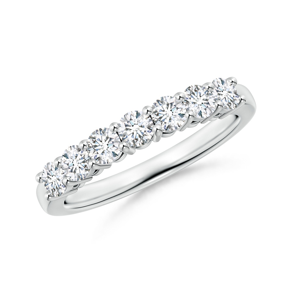 3mm GVS2 Half Eternity Seven Stone Diamond Wedding Band in White Gold 