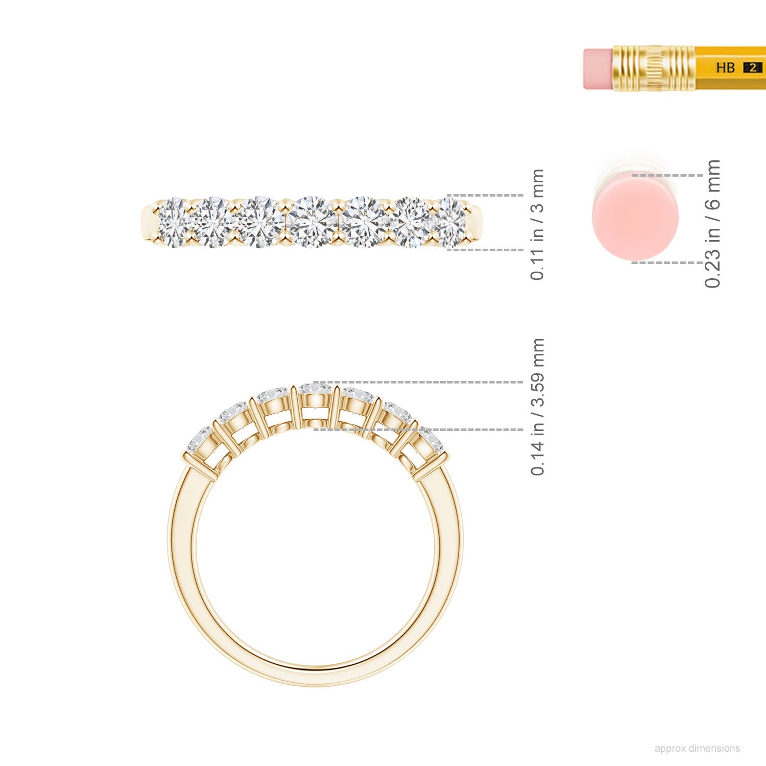 H, SI2 / 0.74 CT / 14 KT Yellow Gold