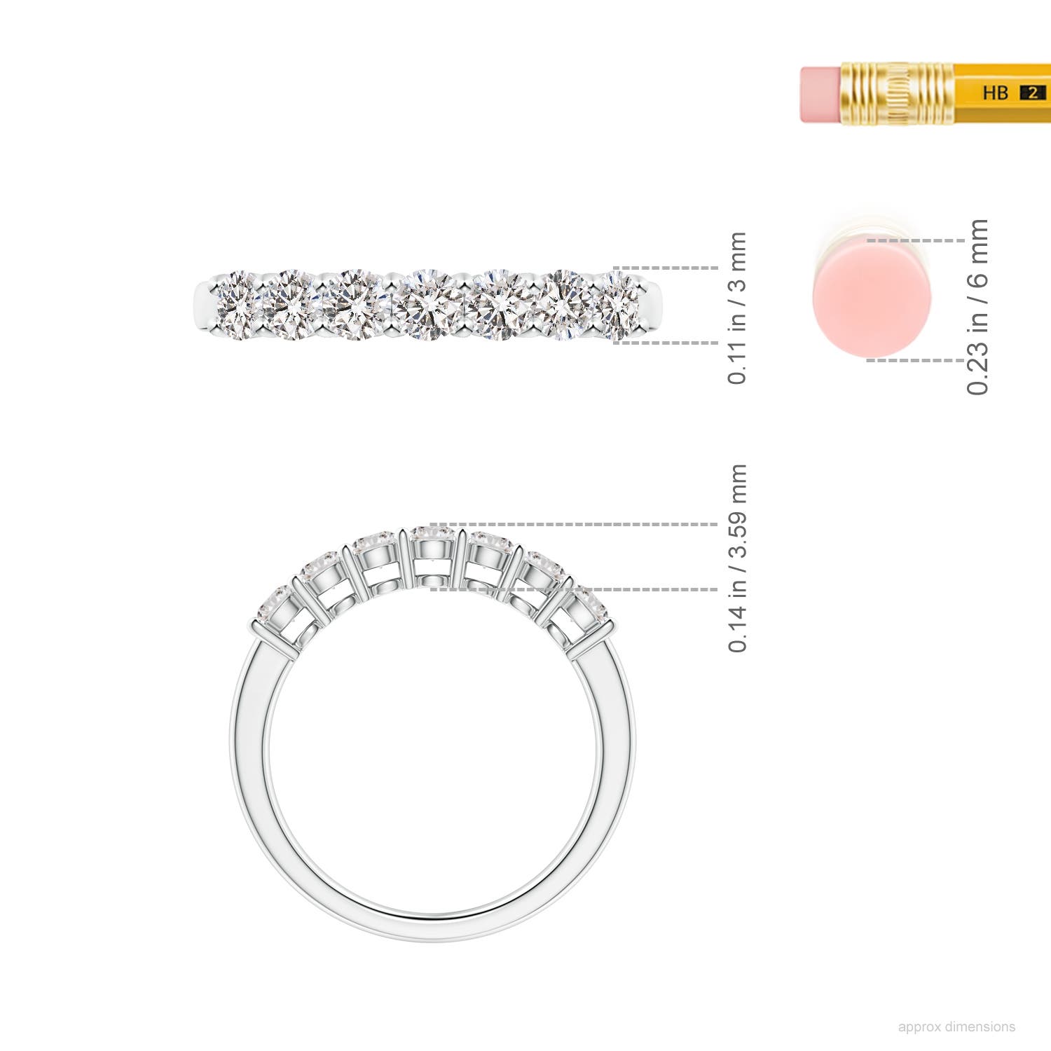 I-J, I1-I2 / 0.74 CT / 14 KT White Gold