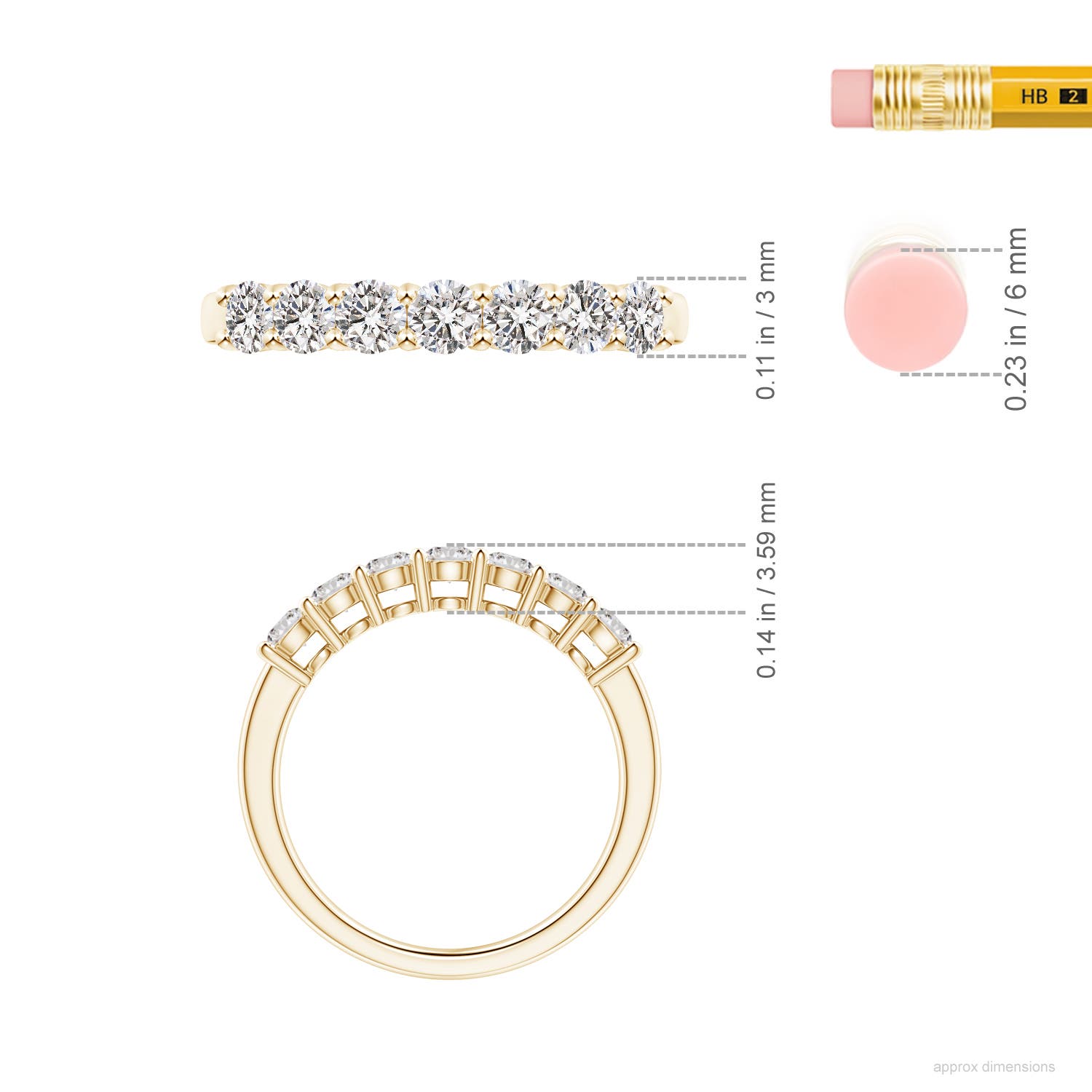 I-J, I1-I2 / 0.74 CT / 14 KT Yellow Gold