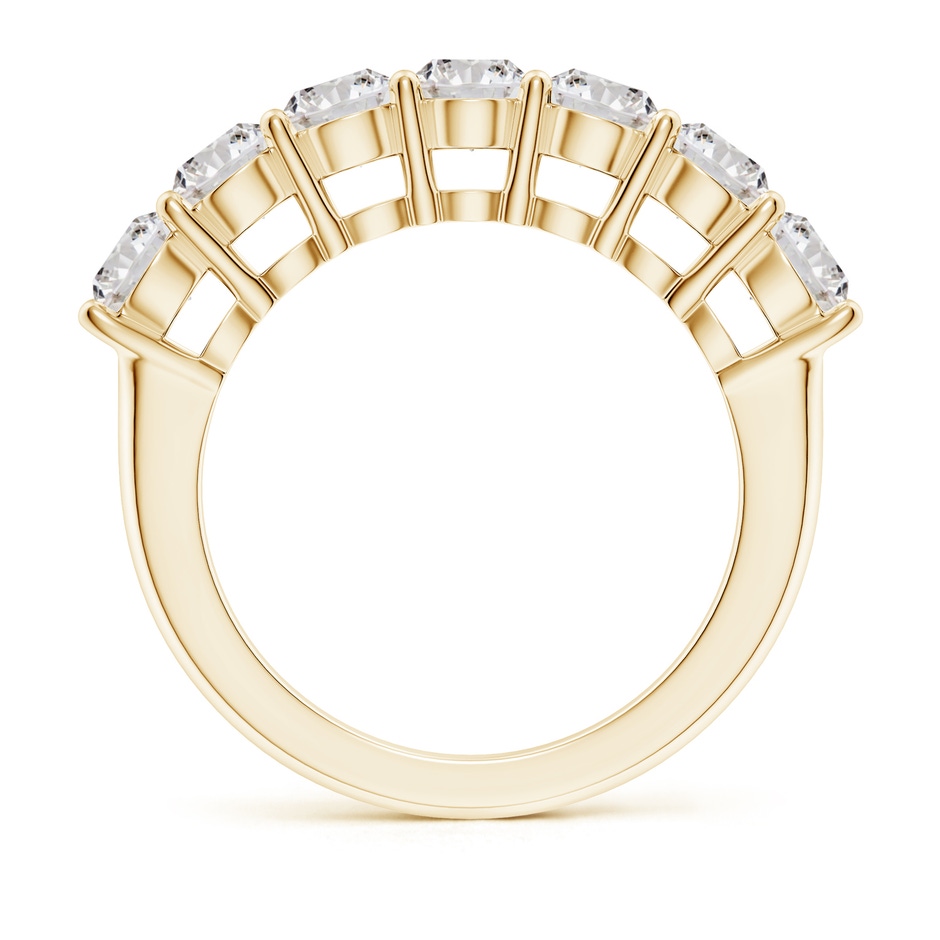 4.2mm IJI1I2 Half Eternity Seven Stone Diamond Wedding Band in Yellow Gold side 199