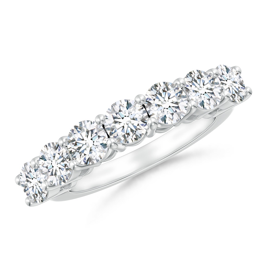 4.5mm GVS2 Half Eternity Seven Stone Diamond Wedding Band in White Gold 