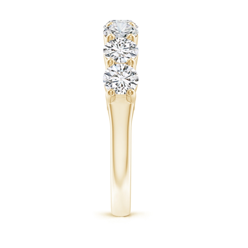 4.5mm HSI2 Half Eternity Seven Stone Diamond Wedding Band in Yellow Gold side 299