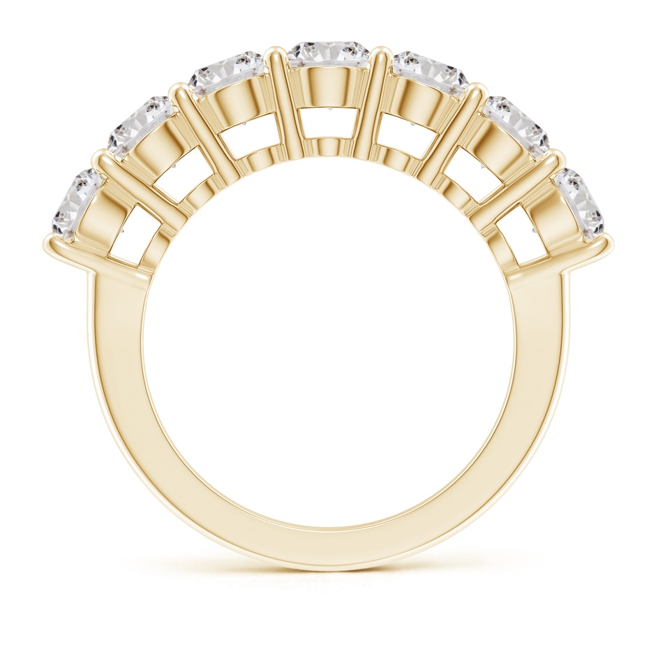 4.5mm IJI1I2 Half Eternity Seven Stone Diamond Wedding Band in Yellow Gold side 199