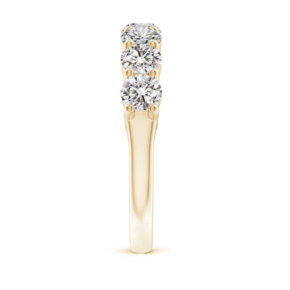 4.5mm IJI1I2 Half Eternity Seven Stone Diamond Wedding Band in Yellow Gold side 299