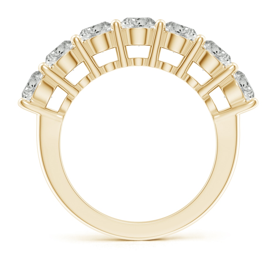 4.5mm KI3 Half Eternity Seven Stone Diamond Wedding Band in Yellow Gold side 199
