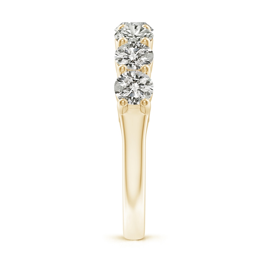 4.5mm KI3 Half Eternity Seven Stone Diamond Wedding Band in Yellow Gold side 299