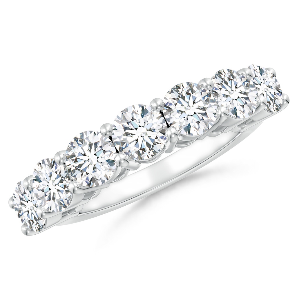 5.1mm GVS2 Half Eternity Seven Stone Diamond Wedding Band in P950 Platinum