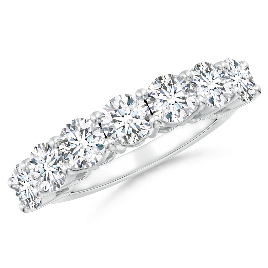 5.1mm GVS2 Half Eternity Seven Stone Diamond Wedding Band in P950 Platinum 