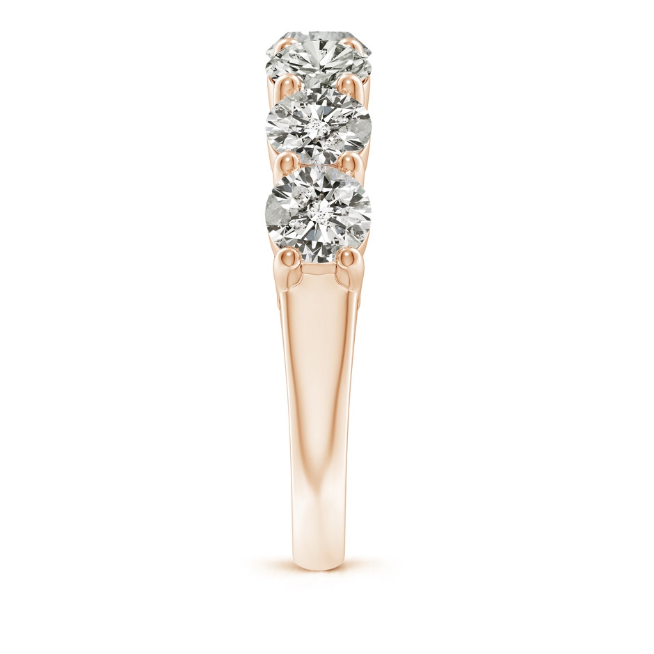 5.1mm KI3 Half Eternity Seven Stone Diamond Wedding Band in Rose Gold side 299