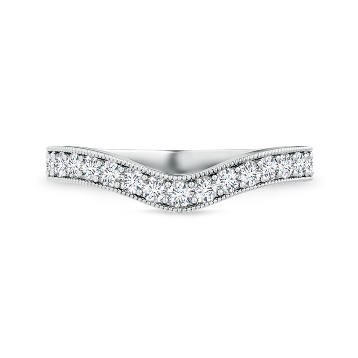 2mm GVS2 Pavé-Set Diamond Contour Wedding Band for Women in White Gold side-1