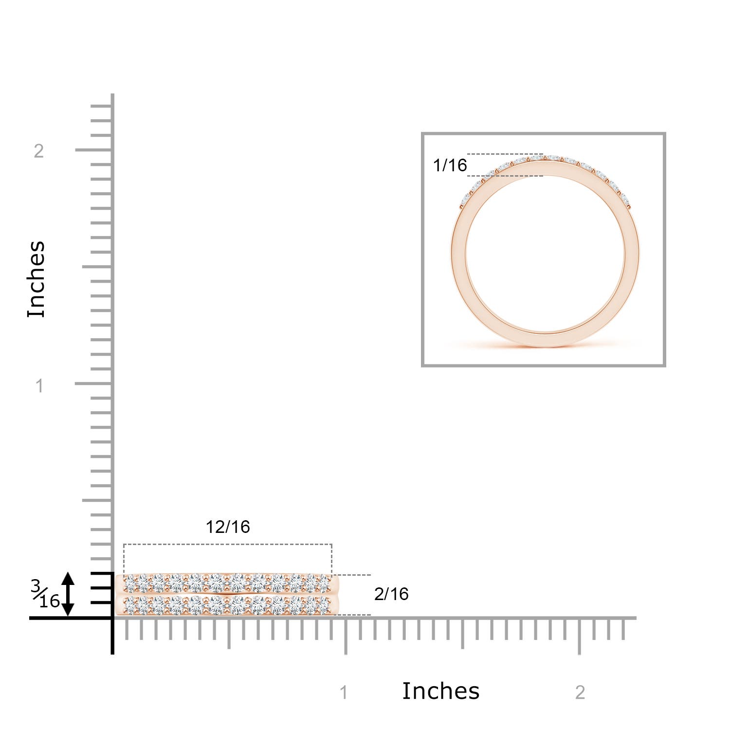 F-G, VS / 0.5 CT / 14 KT Rose Gold