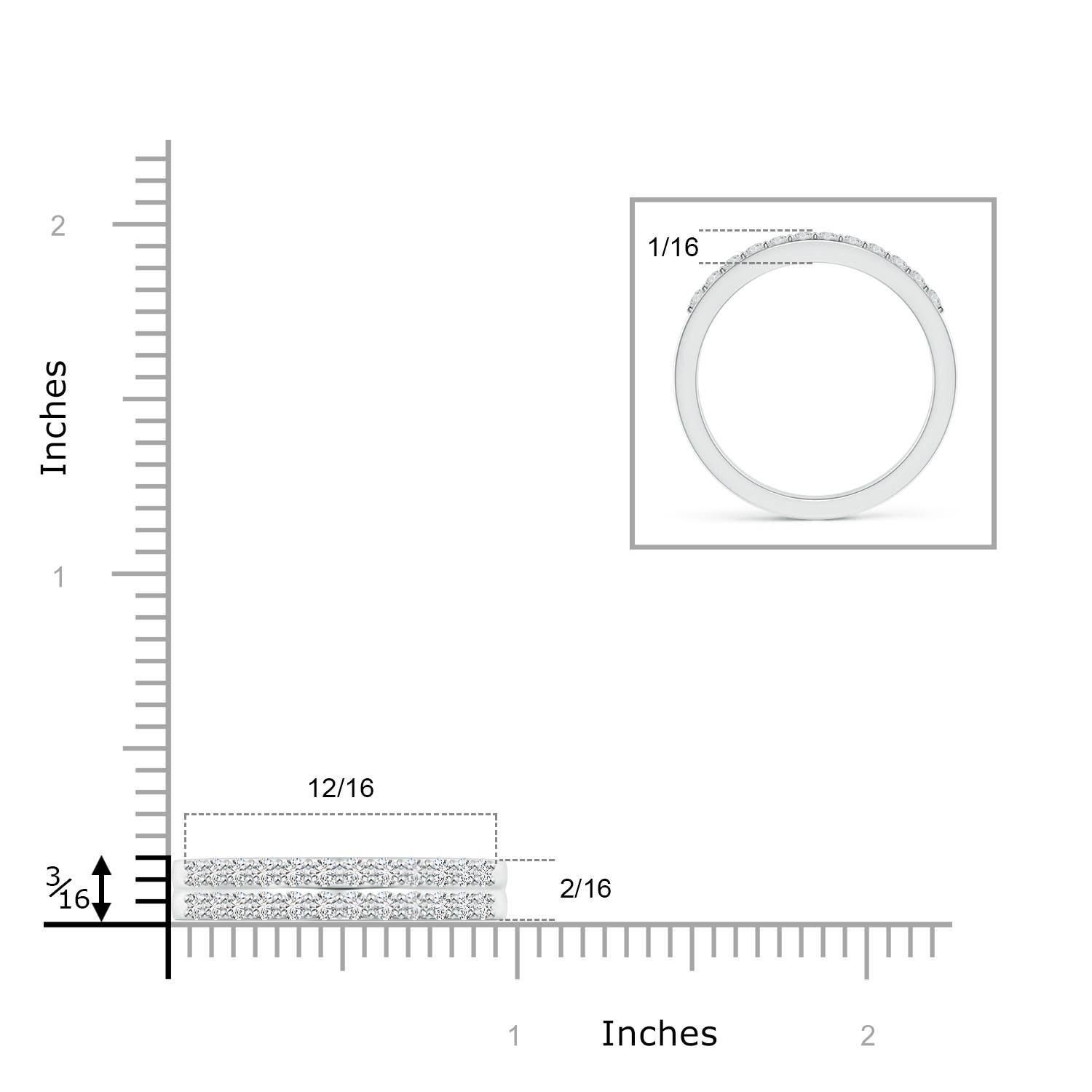 H, SI2 / 0.5 CT / 14 KT White Gold