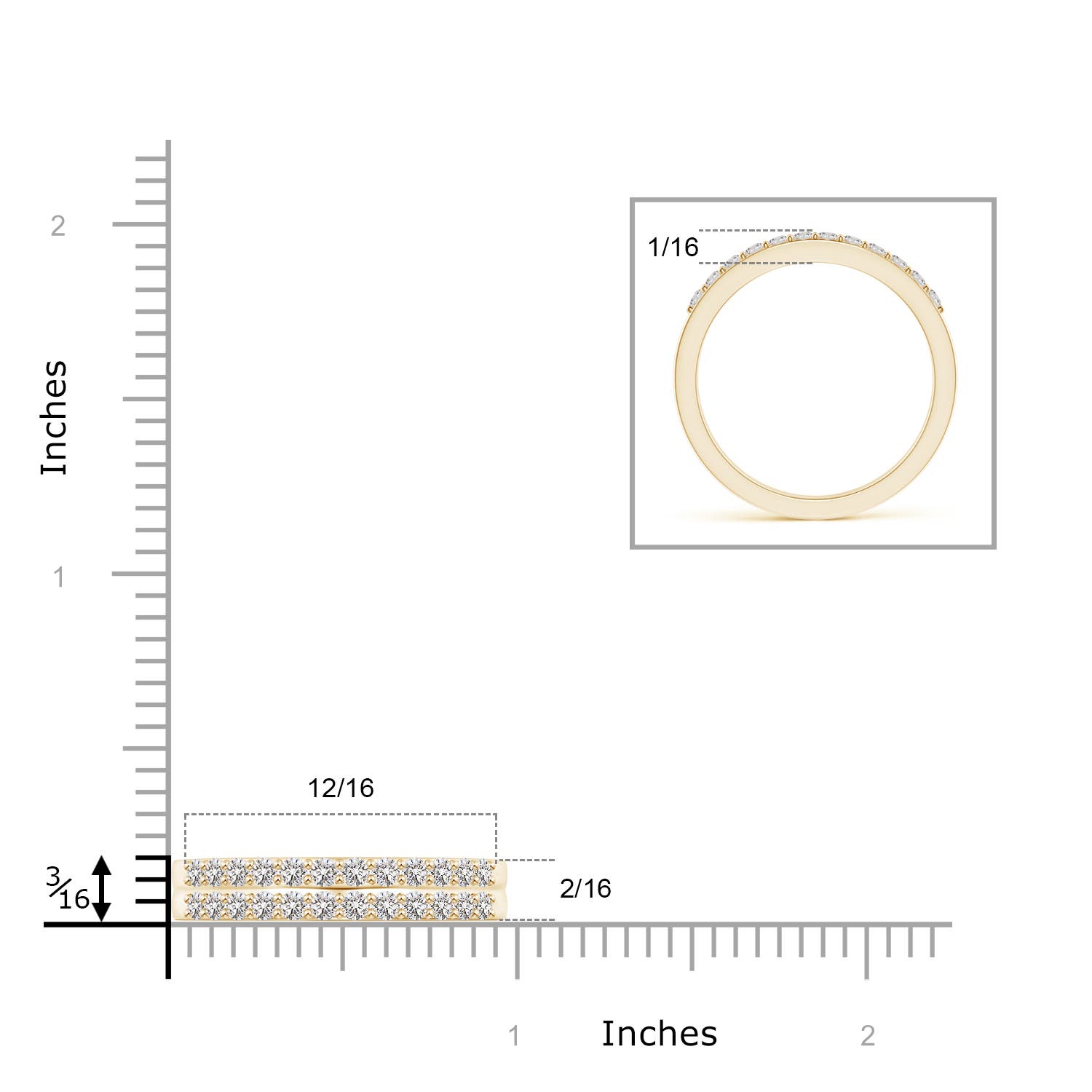 I-J, I1-I2 / 0.5 CT / 14 KT Yellow Gold